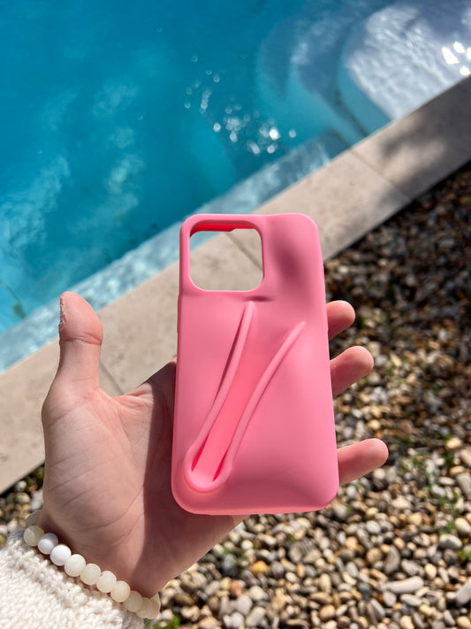 Coque iPhone 13 pro, "Pink Gloss"